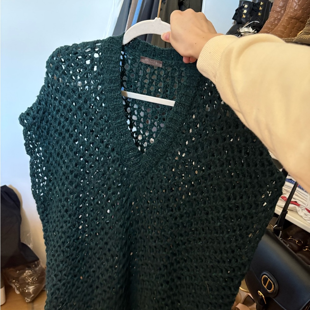 Green Knit Women's Sweater